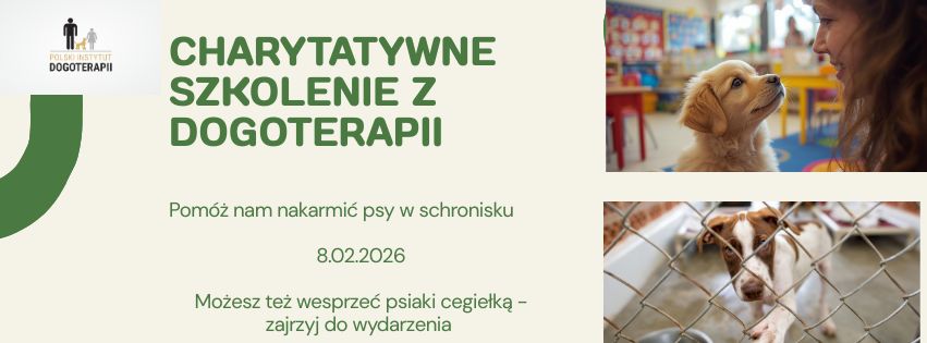 Szkolenie charytatywne z dogoterapii - pomóż nam nakarmić psy ze schroniska w Bytomiu